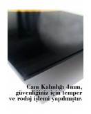 Yaprak Görseli Kırmızı Yeşil Cam Tablo Yapay Zeka Hediyelik Büyük Tablo Ev Ofis Dekoru