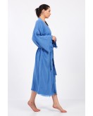 Blue Classic Pamuklu Müslin Kimono