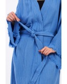 Blue Classic Pamuklu Müslin Kimono