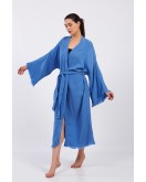 Blue Classic Pamuklu Müslin Kimono