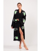 Green Eye Pamuklu Müslin Kimono Siyah