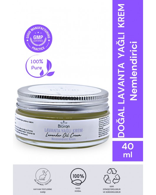 Lavanta Yağlı Yoğun Bakım Kremi 40 Ml.%100 Doğal