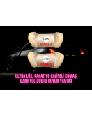 MAZDA 323 LANTİS Ultra Lüks Boyun Yastığı ve Emniyet Kemer Ped Seti Bej