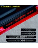 Chery Alia Karbon Kapı Eşiği Oto Sticker 4 Adet