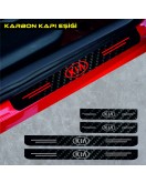 Kia Capital Karbon Kapı Eşiği Oto Sticker 4 Adet