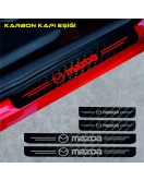 Mazda 121 Karbon Kapı Eşiği Oto Sticker 4 Adet