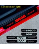 Saab 9-3 Karbon Kapı Eşiği Oto Sticker 4 Adet