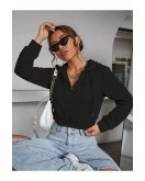 Kadın Sweatshirt 3 Iplik Kapşonlu Crop Sweatshirt