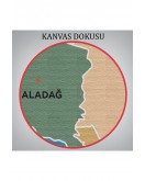 Adana İli ve İlçeler Haritası Dekoratif Kanvas Tablo 1246