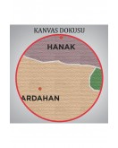 Ardahan İli ve İlçeler Haritası Dekoratif Kanvas Tablo 1271