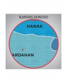 Ardahan İli ve İlçeler Haritası Dekoratif Kanvas Tablo 1272