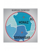 Denizli İli ve İlçeler Haritası Dekoratif Kanvas Tablo 1320