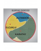 Konya İli ve İlçeler Haritası Dekoratif Kanvas Tablo 1404