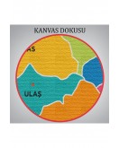 Sivas İli ve İlçeler Haritası Dekoratif Kanvas Tablo 1454