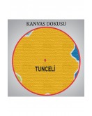 Tunceli İli ve İlçeler Haritası Dekoratif Kanvas Tablo 1472