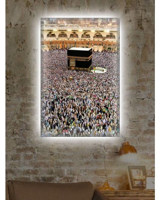 Led Işıklı Kabe (dini içerikli tablo)