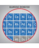 Periodik Cetvel Bilimsel Elementler Kanvas Tablo-5092