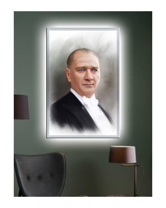 Led Işıklı Gazi Mustafa Kemal Atatürk Tablo