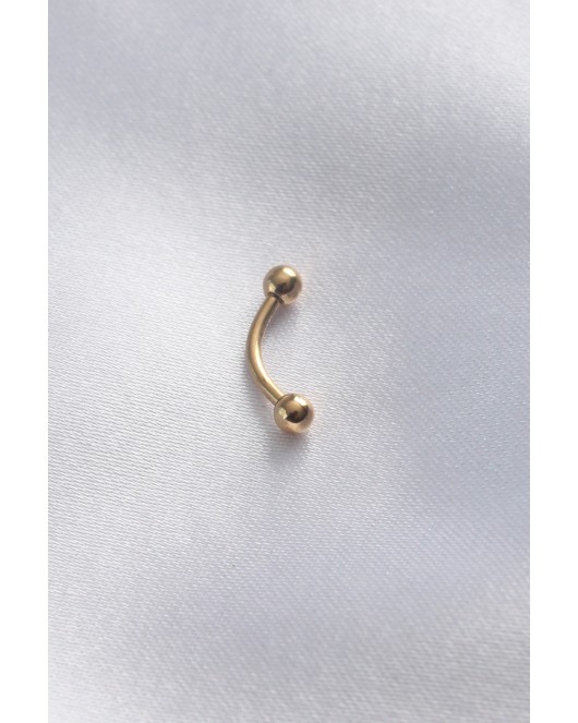 316L Cerrahi Çelik Gold Renk Minimal Toplu Banana Piercing